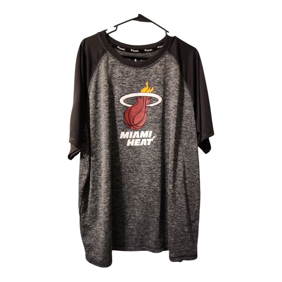 🔥 Miami Heat T-Shirt Men's 3XL Dri-Fit Gray NBA Basketball Athletic Tee — Used, - Picture 1 of 7